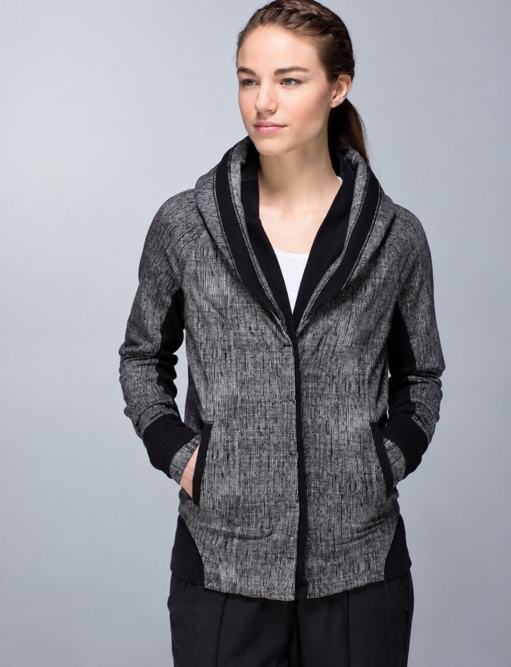 Lululemon To Class Jacket Women’s Burlap Texture Black Dune Black Size 8